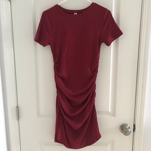 BP. Ruched Ribbed Body-Con Dress
